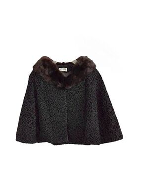 Franklin Simon Vintage Curly Persian Lamb
Mink Fur Collar Jacket